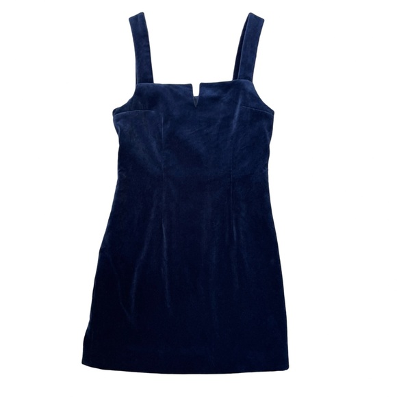 Nina Bauer Collection Vintage Navy Velvet Mini Dress - Girls Size Large - Picture 3 of 9